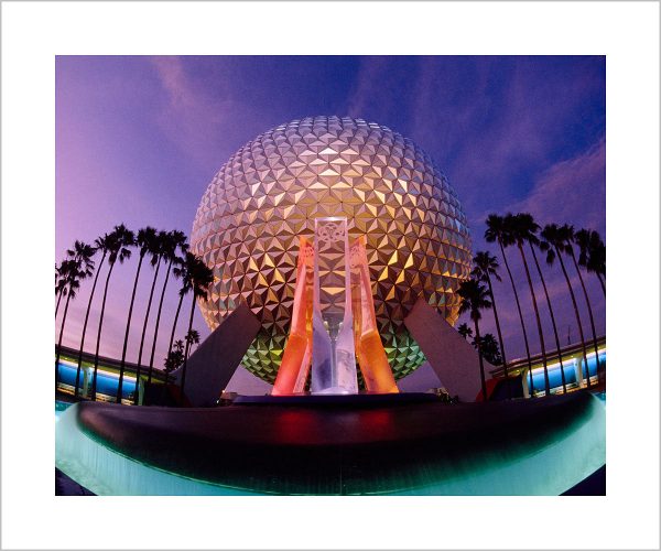 Spaceship Earth at Dusk  from Disney Photo Archives For Cheap