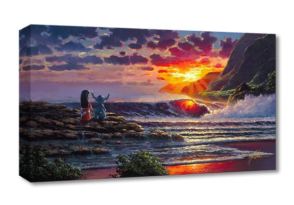 Lilo and Stitch Share a Sunset  by Rodel Gonzalez Hot on Sale