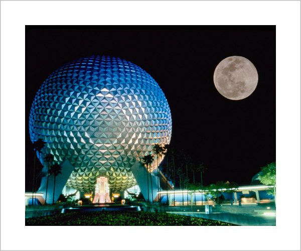 Spaceship Earth and the Moon  from Disney Photo Archives Online Hot Sale