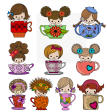 TEACUP GIRL SET Cheap