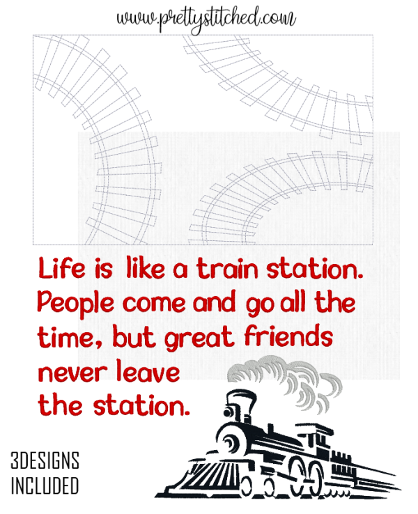 LIFE IS LIKE A TRAIN SAYING SET on Sale