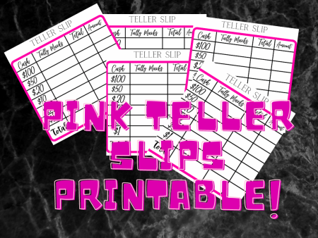 Pink Printable Teller Slips Discount