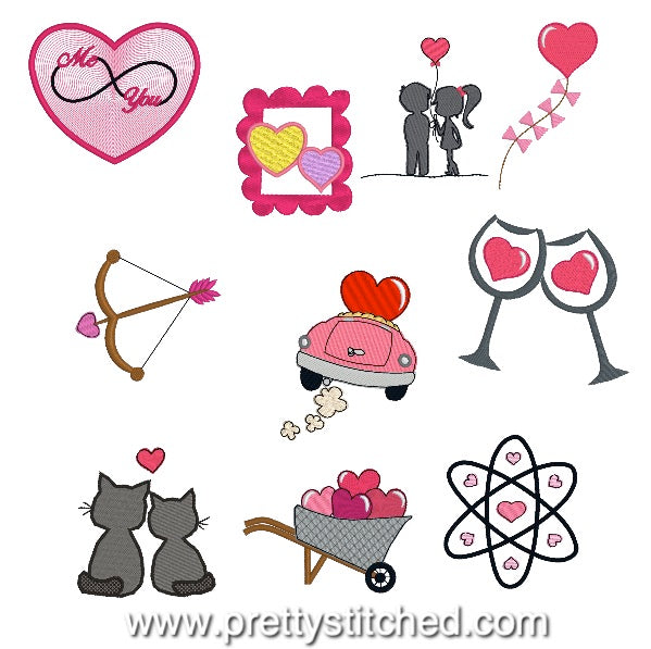 VALENTINE DOODLES SET 4 Online Sale