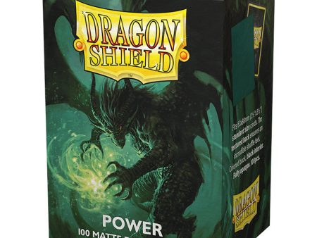 Dragon Shield - Matte Dual Sleeves: Power - Metallic Green (100ct) Online Sale