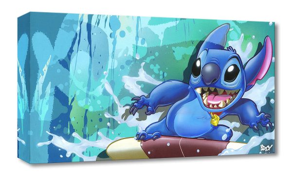 Disney Fine Art - Surf Rider Stitch - Treasures On Canvas Sale