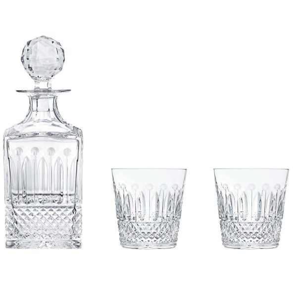 St Louis Crystal Tommy Set Square Decanter + 2 Old Fashion #3 Online Hot Sale