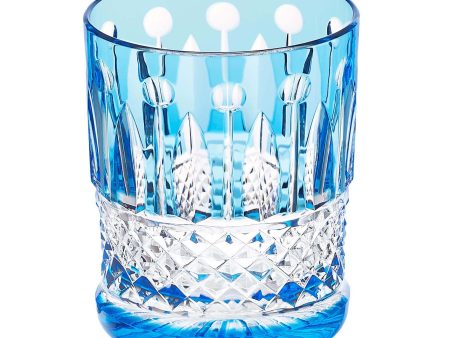 St Louis Crystal Tommy Sky-Blue Small Cylindrical Tumbler For Discount