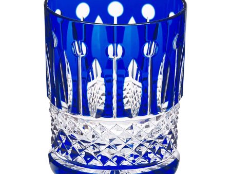 St Louis Crystal Tommy Dark-Blue Small Cylindrical Tumbler Online Sale