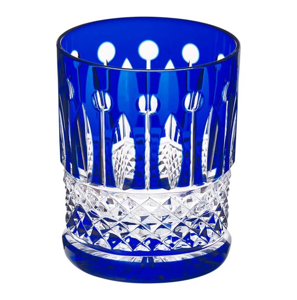 St Louis Crystal Tommy Dark-Blue Small Cylindrical Tumbler Online Sale