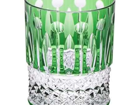 St Louis Crystal Tommy Green Small Cylindrical Tumbler For Sale