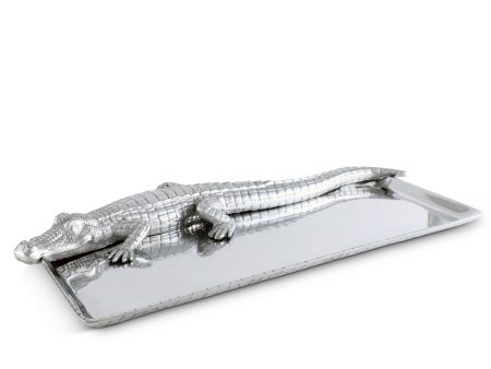 Arthur Court Alligator Tray 9x20 103696 Online now