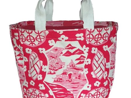 Dana Gibson Canton Pink Bucket Tote Sale