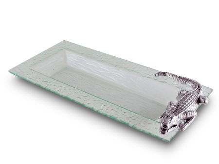 Arthur Court Alligator Oblong Tray 103918 For Discount