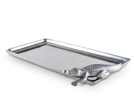 Arthur Court Alligator Tray Figural 6x12 104010 For Sale