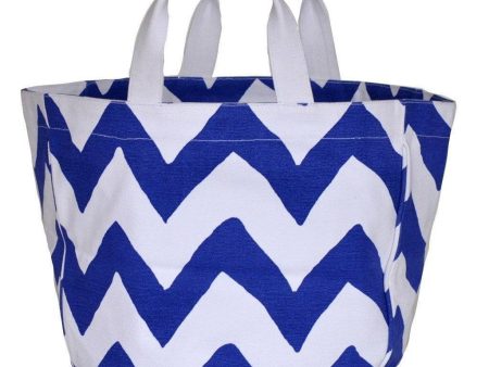 Dana Gibson Navy Bargello Bucket Tote Supply