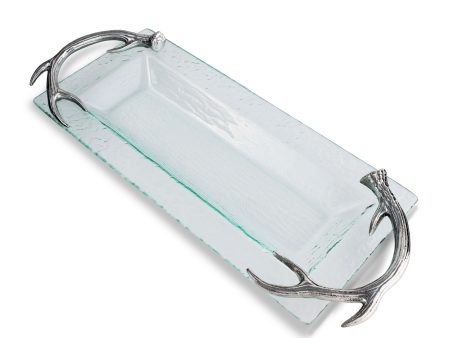 Arthur Court Antler Glass Oblong Tray 104128 Online