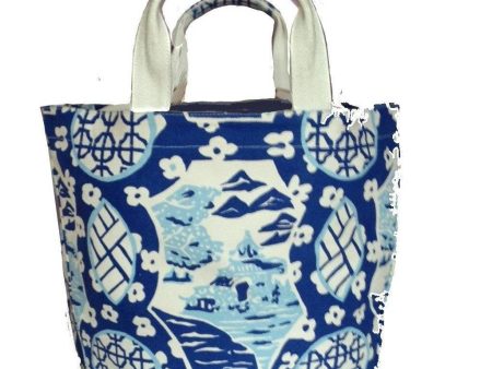 Dana Gibson Canton Blue Bucket Tote Cheap