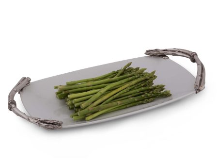 Vagabond House Farmer s Market Asparagus Stoneware Platter G326 For Discount