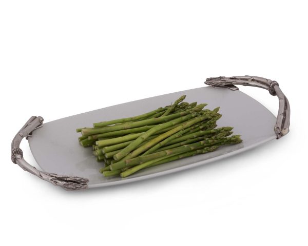 Vagabond House Farmer s Market Asparagus Stoneware Platter G326 For Discount