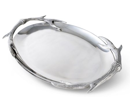 Arthur Court Antler Oval Platter 103324 Online now