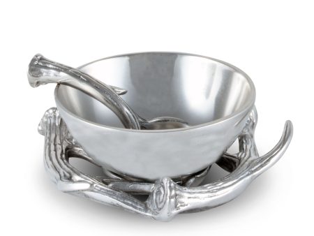 Arthur Court Antler Condiment Server 103868 Online Hot Sale